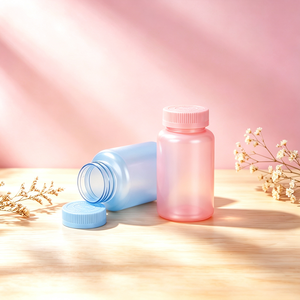 Bouteille en PET givré de qualité médicale de 100 ml, bouteille pour compléments alimentaires, bouteille pour pilules pharmaceutiques, bouteille en plastique avec bouchon à vis - Product Image 4