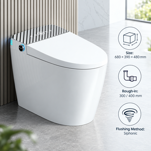 Luxury Sanitary Wares Auto Open Elongated Intelligent Bidet Toilet Black Matte Square Ceramic Intelligent Smart Toilet - Product Image 2