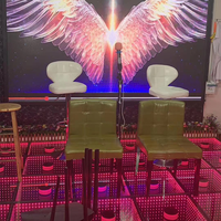 Panneaux de sol en verre trempé à effet 3d télécommandés Sensitive Infinity Mirror Led Dance Floor Tile