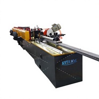 Mesin Pembentuk Tabung Oktagonal untuk Pintu Rolling Shutter Kontrol PLC Baja Berwarna Keamanan Tinggi Multi-Tegangan