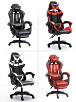 Chaise de bureau ergonomique moderne en métal, confortable pour les longues sessions, style course, idéale pour le gaming et l'ordinateur, vente directe usine
