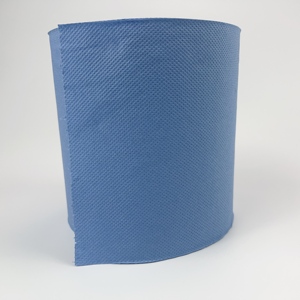 Commercio all'ingrosso diretto della fabbrica 2 strati blu vergine polpa morbida alta acqua assorbente rotolo di carta assorbente centro tirare e alimentazione per uso cucina - Product Image 4