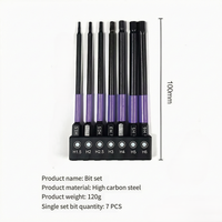Juego de Puntas Hexagonales de Acero Aleado S2 de 100 mm, Puntas de Destornillador Largas H1.5-H6 para Electricistas, Kit de Herramientas Portátil