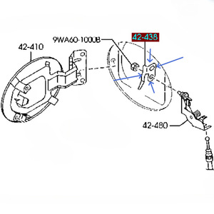 Resorte de apertura del tanque de combustible Mazda Ga5r-42-451C, pieza de repuesto de acero para modelos Mazda 6 323 Cx-7 - Product Image 2