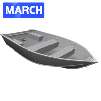 Nouveau Bateau de Pêche en Aluminium de 12 Pi Applicable aux Sports Nautiques et Aventures de Pêche