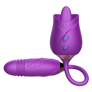 Vibrador de Lengua Rosa, Huevo Vibrador, Estimulador de Clítoris, Pezones, Vagina y Punto G, Dildo con Movimiento de Empuje, Masajeador, Juguetes Sexuales - Product Image 4