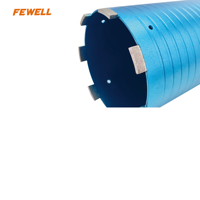 Foret diamanté à segment Arix soudé au laser, longueur 142 mm, filetage 450 mm 1-1/4UNC, pour la découpe humide de béton armé