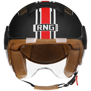 Mũ bảo hiểm xe máy kiểu dáng mở mặt, đạt chuẩn DOT, kính chắn gió kép, thiết kế cổ điển dành cho nam nữ, phù hợp với xe mô tô, xe cruiser, xe bobber, xe chopper - Product Image 3