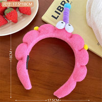 Bando Kepala Wanita Berkualitas Tinggi Grosir, Motif Bunga Gaya Korea, Lucu, Warna Solid, Bulu Halus, Mata Besar, Lebar, Penahan Rambut