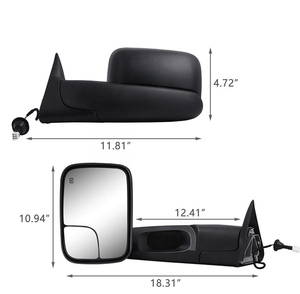 Nuevo Espejo Retrovisor Lateral Universal para Camioneta, Eléctrico, con Calefacción, para Conducción por la Izquierda, Color Negro, para Modelos 2002-2008 - Product Image 1