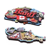 Holland Tailandese alla mecca Canada Banff portogallo souvenir personalizzato 3d magnete di legno del magnete del frigorifero