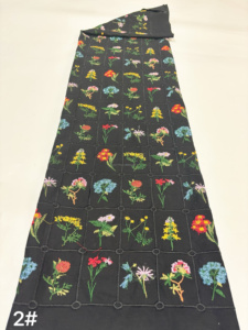 Tissu en dentelle tricotée brodée jacquard, <span class=keywords><strong>nylon</strong></span>/coton, respirant, léger, largeur 130 cm, vêtements de mariage pour filles/femmes - Product Image 6