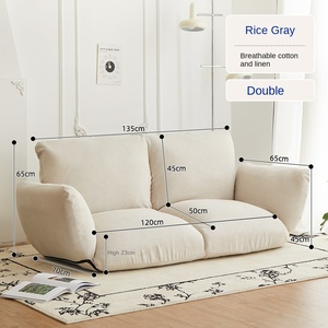 Canapé double <span class=keywords><strong>moderne</strong></span> Canapé simple avec dossier incliné pour dormir ou se détendre dans la chambre à coucher Petit canapé de style tatami - Product Image 4