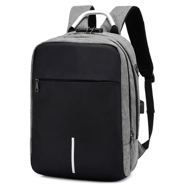 Ba Lô Tùy Chỉnh Mới Nam Giá Rẻ Bagpack Đa Chức Năng Máy Tính Xách Tay 15.6 Inch USB Sạc Nữ Ba Lô Giản Dị Oxford Ba Lô Chống Trộm