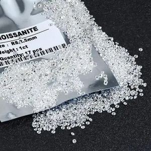 Moissanite Round Brilliant Cut 0.8-2.9mm Super White Lab Created Gemstone For Jewelry Making - Product Image 2