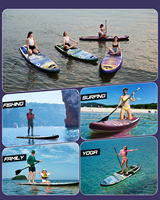 Planche de paddle gonflable portable extra large E SUP certifiée CE en PVC durable, étanche aux gouttes d'eau, 11'6*35"*6" pour le sport nautique