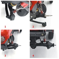 Arbre de transmission CVD en acier inoxydable pour modèle de voiture RC Crawler 1/24, pièces de mise à niveau et accessoires