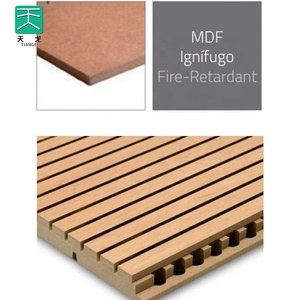 Tiange fonoassorbente altre tavole di legno scanalato legno MDF soffitto pannelli <span class=keywords><strong>acustici</strong></span> per sala teatro parete - Product Image 2