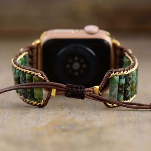 <span class=keywords><strong>Bracelet</strong></span> en turquoise africaine naturelle Hip Hop, <span class=keywords><strong>bracelet</strong></span> de montre bohème pour montre intelligente, série 10 9 8 <span class=keywords><strong>7</strong></span> 41 mm-46 mm pour femmes - Product Image 3