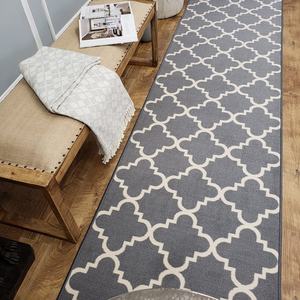 Alfombra de área marrón/roja abstracta moderna personalizada hecha a máquina, pila de bucle de nailon, diseño impreso único - Product Image 5