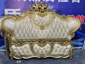 Lit double de luxe européen haut de gamme pour chambre principale, tout en bois massif et cuir, style français, grand lit de 1,8 mètre - Product Image 5