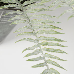 Helecho artificial de alta calidad-Decoración incombustible en maceta Grammitis Intromissa - Product Image 4