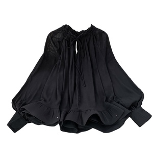 Blusa informal de gasa para mujer, manga larga estilo farol, holgada, para primavera y otoño - Product Image 5