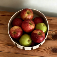 Plateau rond personnalisé en céramique porcelaine pour décoration intérieure Rangement décoratif Nouveau style Plateau de rangement pour fruits secs avec motif imprimé Porte-fruits