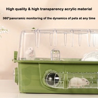 Accessoires pour cages d'animaux de petite taille, habitat pour hamster, tubes, tunnels, roues, cage à hamster en acrylique transparent extra large avec tunnels, bricolage