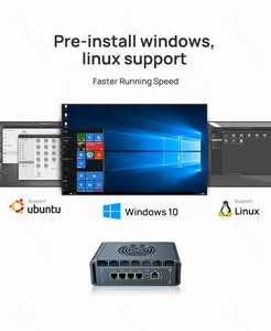 Enrutador suave de 12. ª generación Firewall I7 1265U I5 1235u Pentium 8505 4xi226-V 2,5G Lan Fanless Mini PC OPNsense Proxmox PfSense Host - Product Image 3