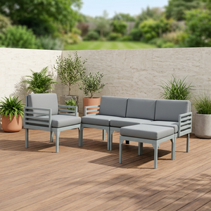 Modern L-Shape Sectional <b>Sofa</b> <b>Set</b> with Foam-Filled Fabric <b>Cushions</b> Padded Arms <b>Cushion</b> Back Metal Legs for Living Room - Product Image 2