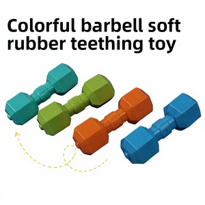 Игрушка для собак: хит продаж, прочная, для прорезывания зубов, в форме гантели, со звуком, для золотистых ретриверов, бордер-колли, средних и крупных пород. - Product Image 5