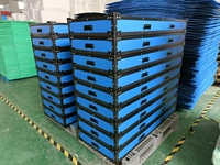 Boîte de manutention creuse en PP, conteneur pliable en plastique ondulé avec poignée et trous de ventilation latéraux