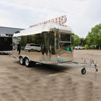 Nouvelle conception de kiosque à café mobile, camion de restauration rapide, foodtruck, remorque alimentaire mobile en acier inoxydable, équipement de cuisine complet