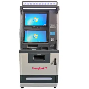 Banka Self servis ödeme Kiosk A4 belge lazer baskı ATM bankacılık makinesi