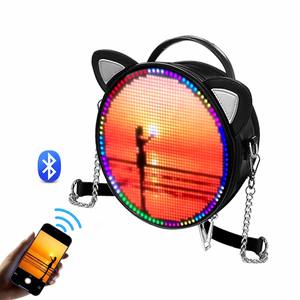 กระเป๋าสะพายข้าง LED น่ารักพร้อมหน้าจอสีเต็มรูปแบบ ซิปปิด แสดงภาพเคลื่อนไหวและภาพต่างๆ ด้วยแสงไดนามิกสำหรับเด็กผู้หญิง - Product Image 2