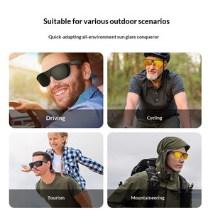 Lunettes de soleil polarisées tendance pour le cyclisme en plein air, écouteurs sans fil audio directionnels, commande par bouton-poussoir, lunettes intelligentes légères - Product Image 6
