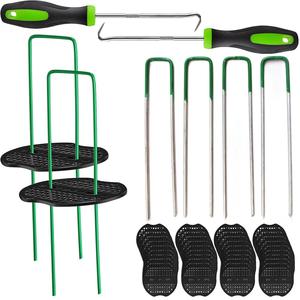 ตะปูยึดหญ้ารูปตัวยู ขนาดยาว เหล็กชุบสังกะสี แบบเรียบและแบบลูกฟูก ทนทานต่อการกัดกร่อน สำหรับกั้นวัชพืช ลดราคาจากโรงงาน - Product Image 2