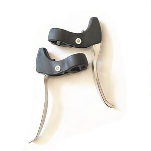Palancas de freno de bicicleta de aluminio negro ajustables para bicicletas plegables, accesorios - Product Image 1