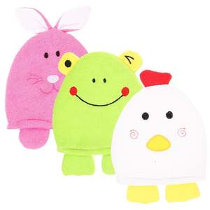Toallas de bebé, guantes de ducha de dibujos animados <span class=keywords><strong>para</strong></span> niños, esponja de baño con diseño de animales, guante de baño <span class=keywords><strong>para</strong></span> bebés, niños pequeños, exfoliante corporal - Product Image 1