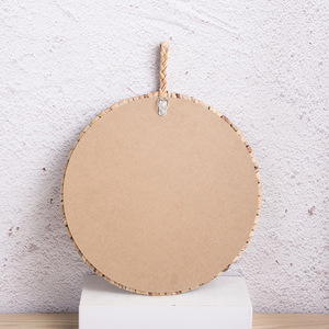 Rustic Reed Woven <b>Round</b> <b>Wall</b> <b>Mirror</b> Handmade Framed Bedroom Decor Shandong Origin XH20-716 - Product Image 3