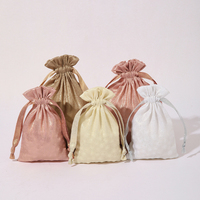 Pochette à cordon de serrage métallique brillante de luxe, en tissu doux pailleté, sac cadeau pour bijoux, bagues, boucles d'oreilles, bracelets et rangement de cosmétiques