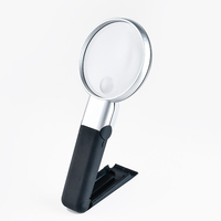 Handheld Magnifiers With LED Light Acrylic Plastic Lens Magnifying Glass Vertical Magnifying Eye Glasses
