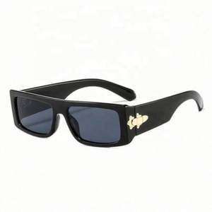 Lunettes de soleil tendance 2021, logo personnalisé, nouveau modèle léopard rouge rectangulaire, UV400, petites lunettes carrées pour hommes et femmes - Product Image 3