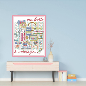 Kit de Inicio para Punto de Cruz, Set de Bordado con Patrón, Tela Aida, Decoración para Sala de Estar, NKF (Excluye Hilos) - Product Image 2