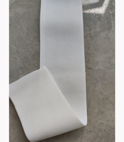 Bande élastique antidérapante en polyester de 47 mm avec points en silicone, imprimée par sublimation, blanche et noire, pour vêtements, sacs et articles ménagers