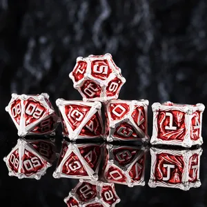 Factory Customized Wholesale New Hot Sale Dragon's Eye Dnd Dice Polyhedral Metal Dice Set D D RPG Dice For Table Game