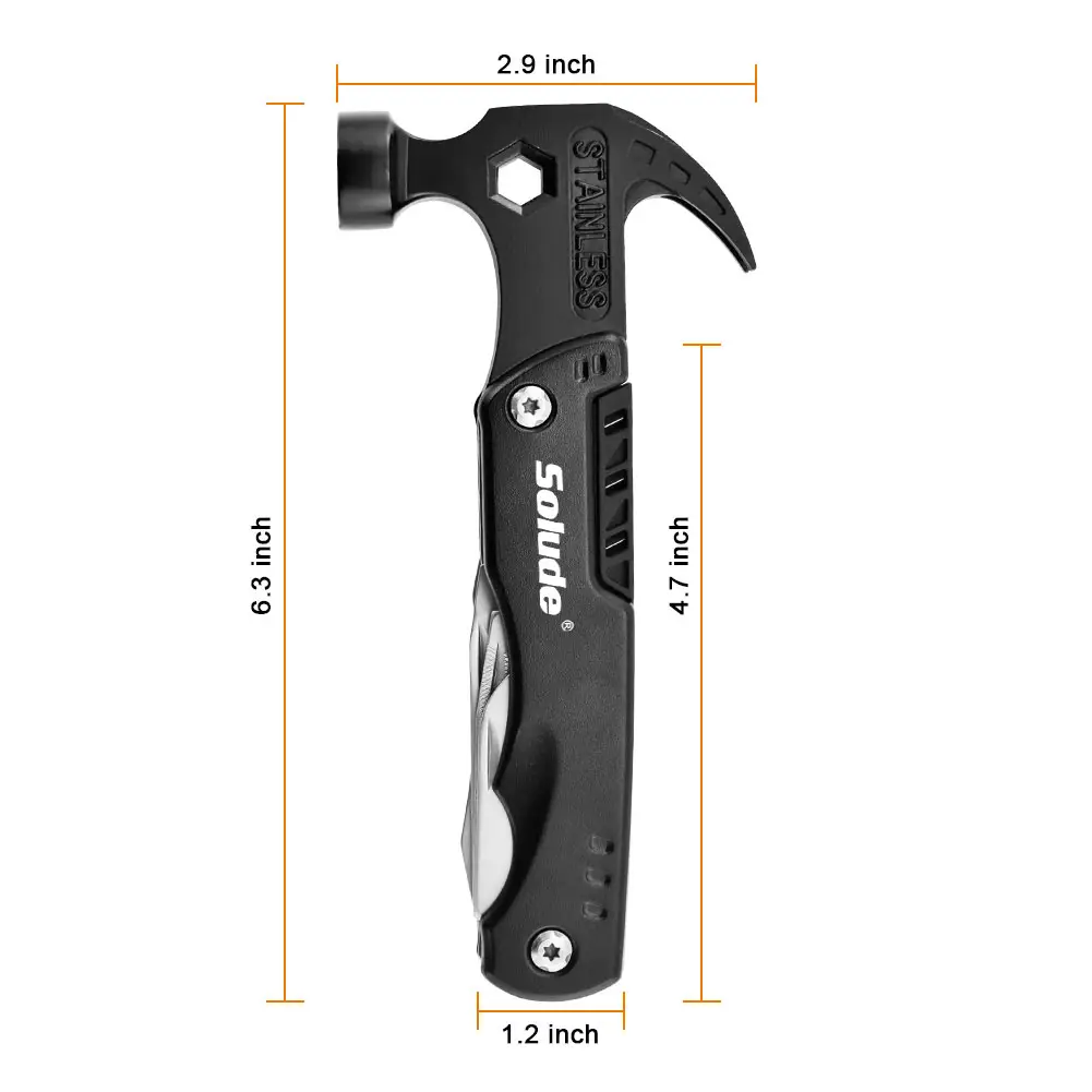 Survival Hammer Multitool, All in One Tools Multi Tool with Knife,Pliers
