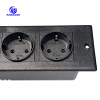 Stopkontak Listrik Tersembunyi 3 Lubang EU 16A 230V 3680W dengan Kabel Ekstensi dan Soket Schuko