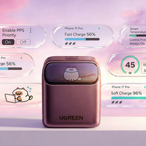 UGREEN 45W ที่ชาร์จติดผนัง GaN พร้อมหน้าจอดิจิตอล รุ่น X740 อะแดปเตอร์จ่ายไฟแบบพับได้ ชาร์จเร็ว USB C - Product Image 5